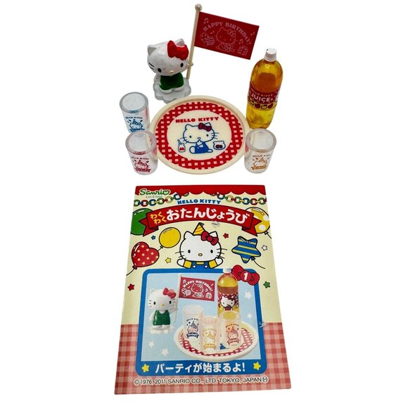 Rare 2011 Re-Ment Hello Kitty Exciting Birthday Set 1 Miniature Party Collection - Picture 1 of 12